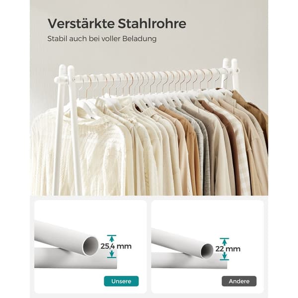 Vaatetanko, vaateteline, vaateteline teräsrungolla, ripustuskiskolla ja hyllyllä, 33,5 x 92,5 x 153 cm, makuuhuoneeseen, pukeutumishuoneeseen, pesuhu
