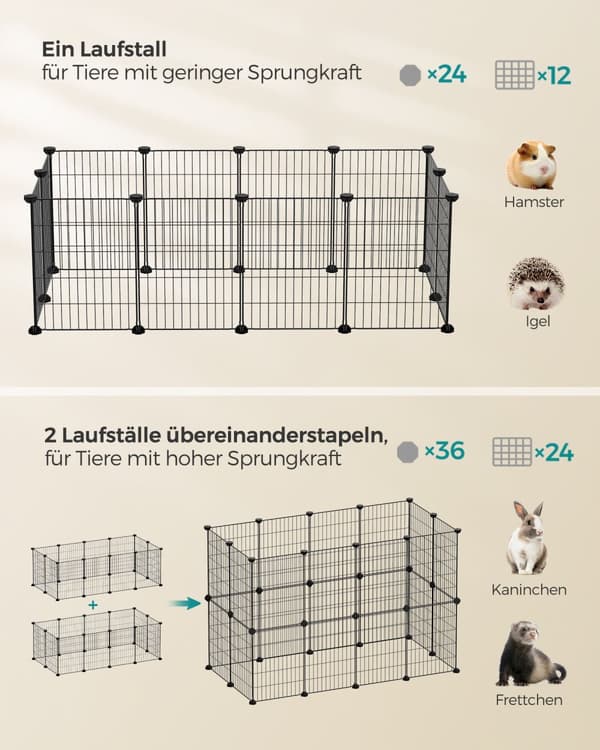 DIY metallinen pieneläinkaappi 123 x 63 x 41 cm musta