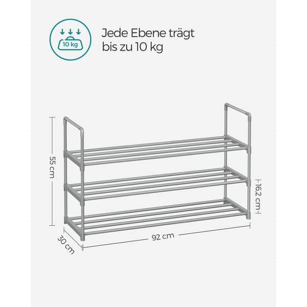 Skohylla med 3 nivåer