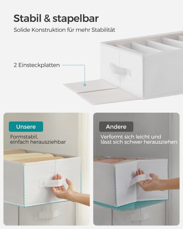 Garderobsarrangör 6 fack set om 4 hopfällbara
