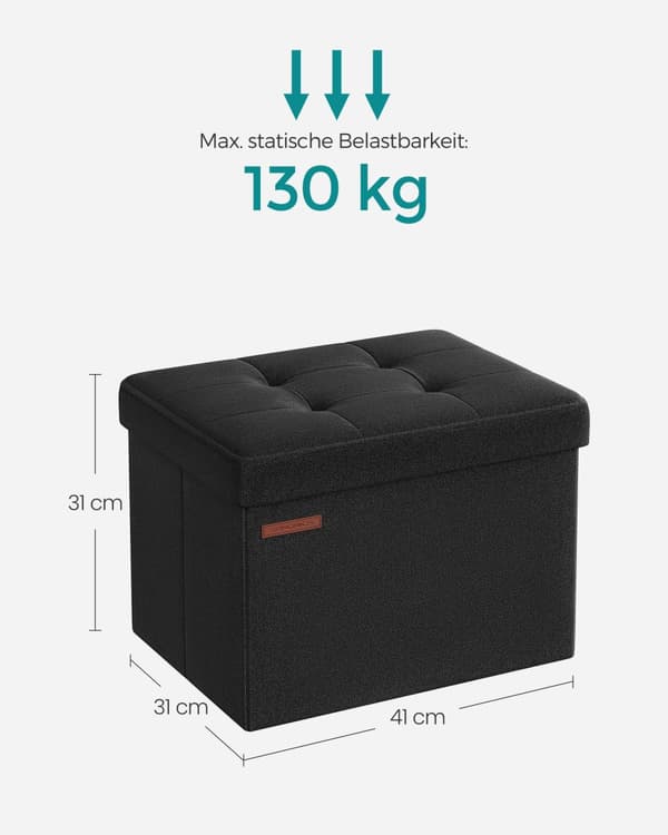 Bänk med förvaringsutrymme basic svart
