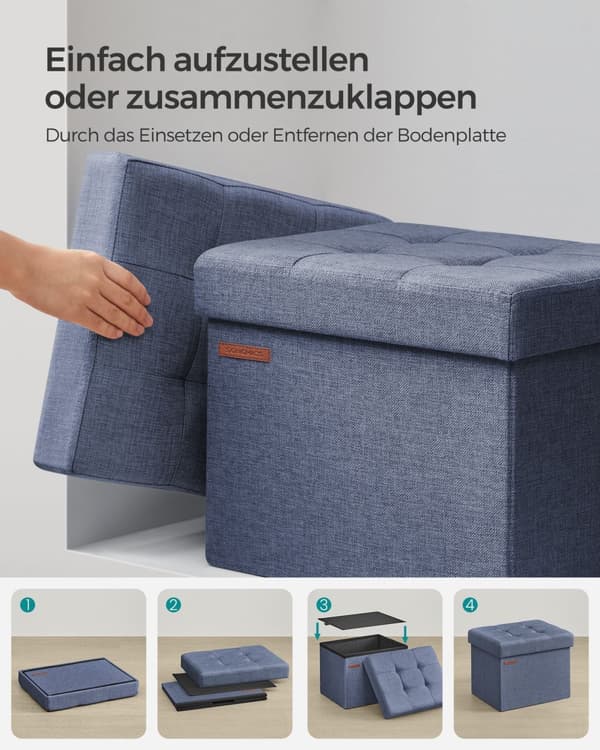 Penkki säilytystilalla vaalean denimin sininen