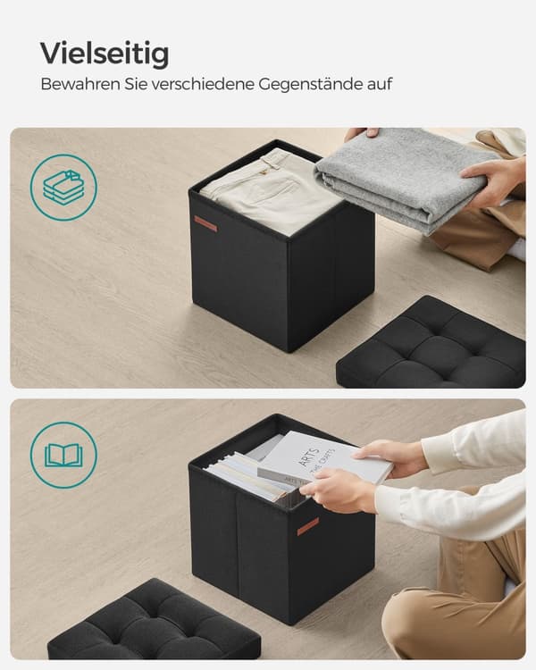 30 cm bänk med förvaringsutrymme basic black