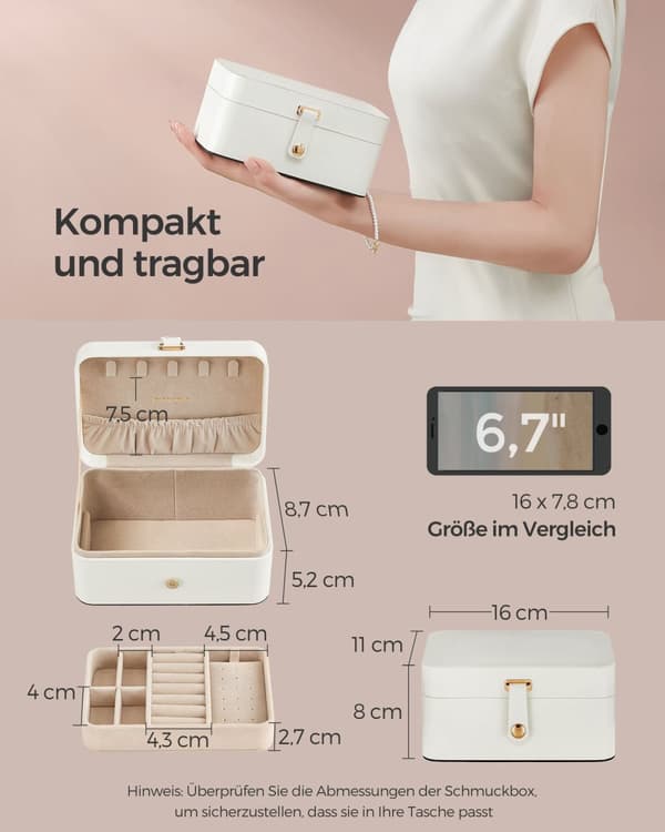 Smykkeskrin til større accessories Gaveidé skyhvid