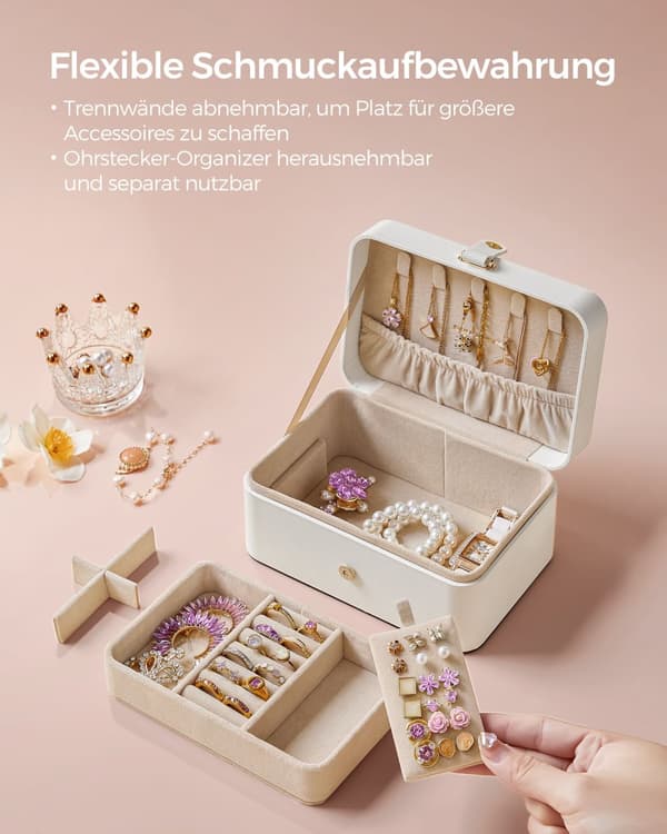 Smykkeskrin til større accessories Gaveidé skyhvid
