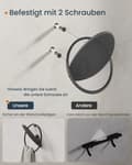 Miniatyrbild 5 av 6: Kappkrokar 4-pack, väggkrokar för upphängning av jackor, handdukar, var och en håller upp till 5 kg, ägginspirerad design, för vardagsrum, sovrum, ha