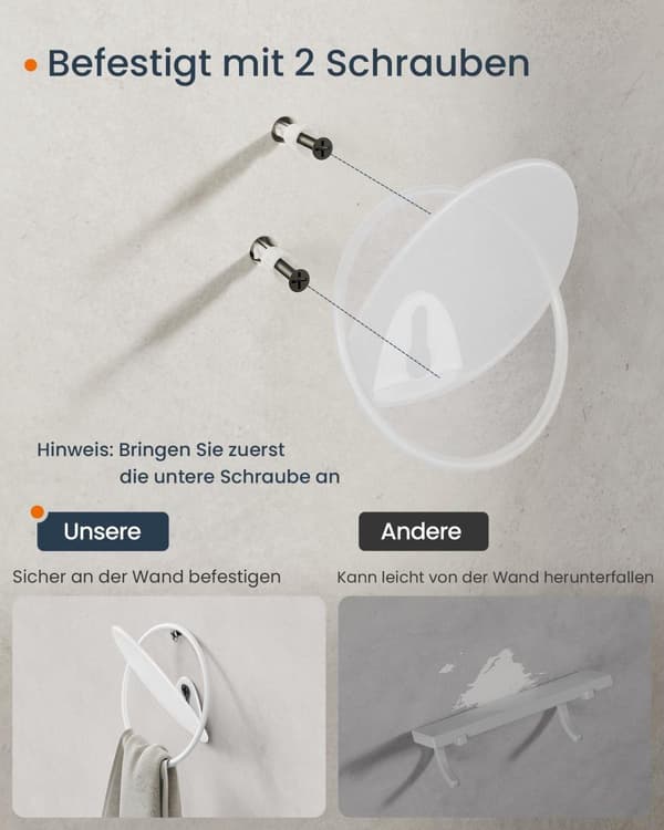 Frakkekroge 4-pak, vægkroge til ophængning af frakker, håndklæder, hver holder op til 5 kg, æg-inspireret design, til stue, soveværelse, gang, perleh