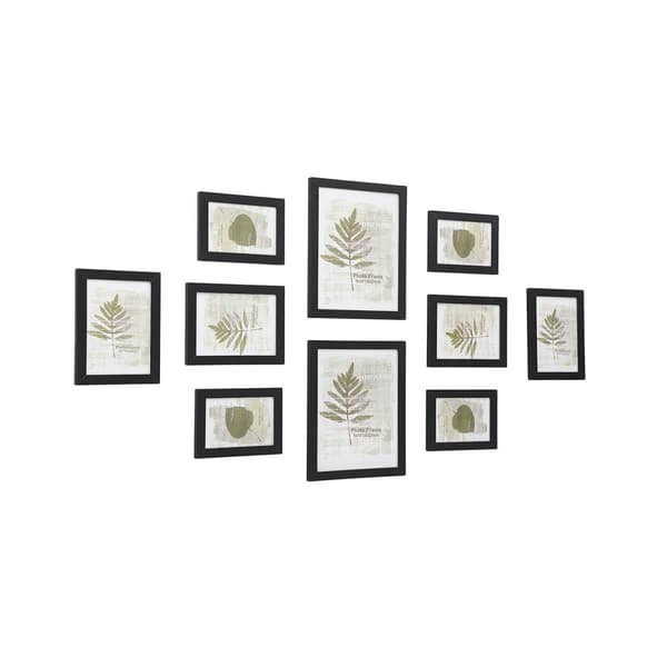 Bildramar Uppsättning med 10 fotoramar - två stycken 20 x 25 cm (8" x 10"), fyra stycken 13 x 18 cm (5" x 7"), fyra stycken 10 x 15 cm (4" x 6"), sva