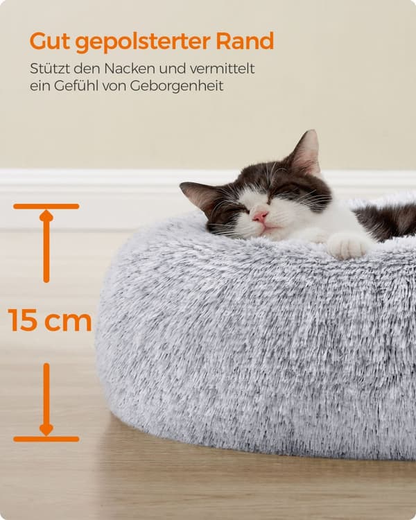 Hundeseng fluffy og vaskbar ombré grå