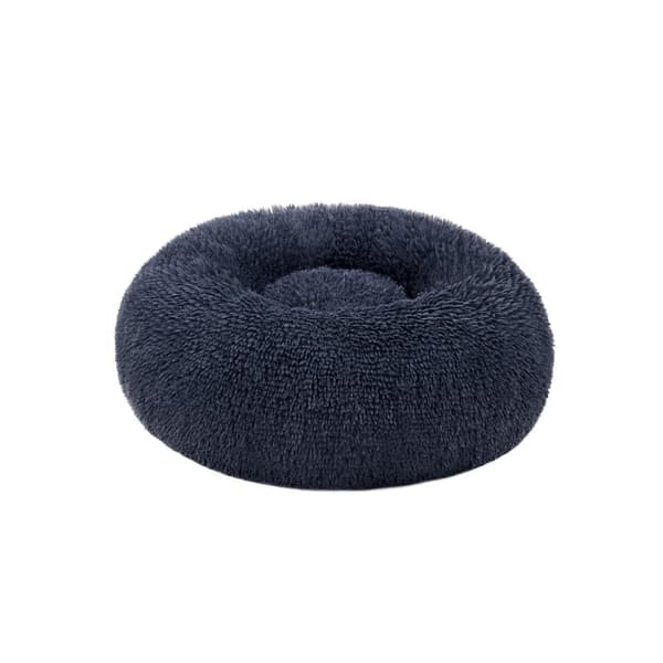 Hundeseng fluffy og vaskbar mørkegrå