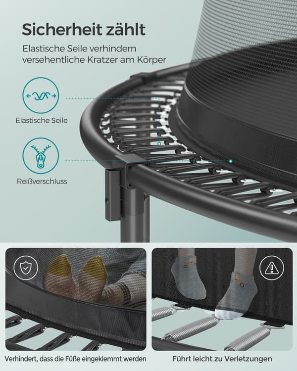 Trampolin Ø 366 cm med dragkedja djungelgrön