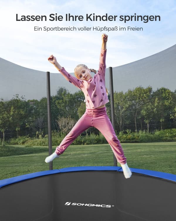 Trampolin Ø 305 cm svart-blå