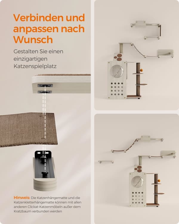 Land - Kattmöbler klättervägg set om 7