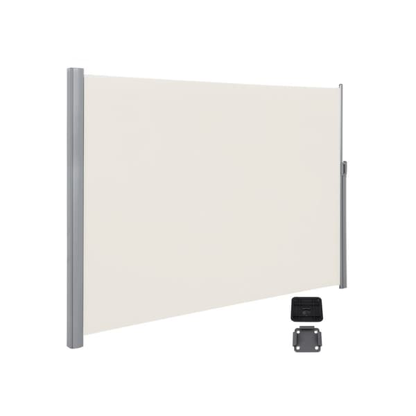 200 x 400 cm (H x L), sidomarkis för balkong och terrass, insynsskydd, solskydd, sidomarkis, Beige GSA204E01