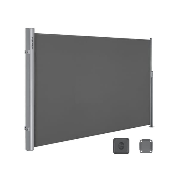 180 x 350 cm (H x B), sidemarkise til altan og terrasse, beskyttelse af privatlivets fred, solafskærmning, sidemarkise, Smoky Grey GSA185G 180 x 350 cm (H x B), sidemarkise til altan og terrasse, beskyttelse af privatlivets fred, solafskærmning, sidemarkise, Smoky Grey GSA185G