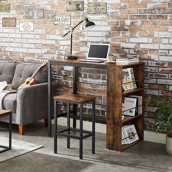 Barbord i industriell design med hylla