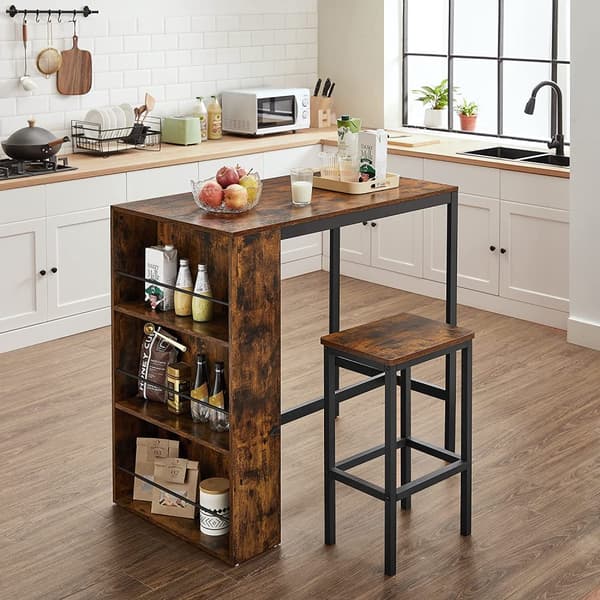 Barbord i industriell design med hylla