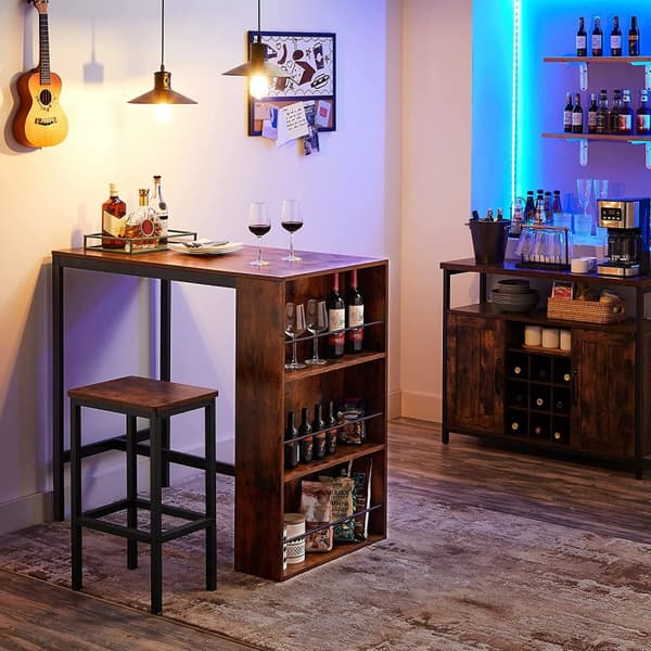 Barbord i industriell design med hylla