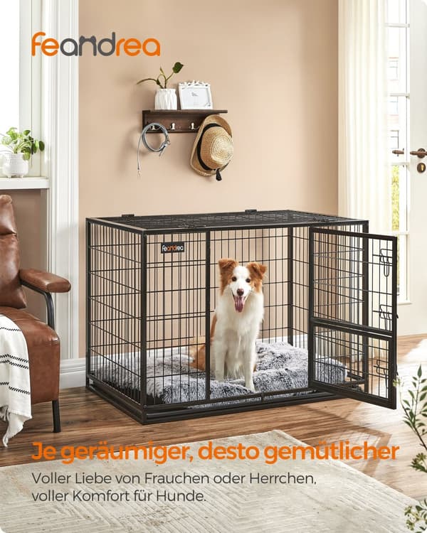 Hundbur med 2 dörrar 107 x 70 x 74,9 cm