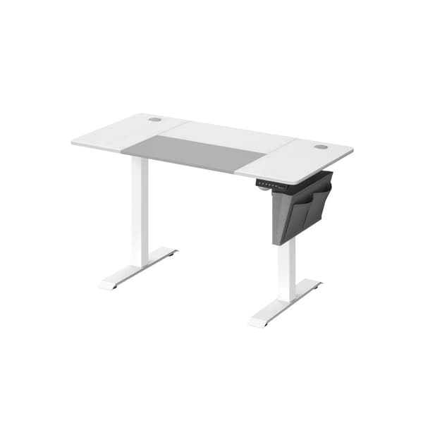 Höj- och sänkbart elektriskt skrivbord basic vit-dov grey