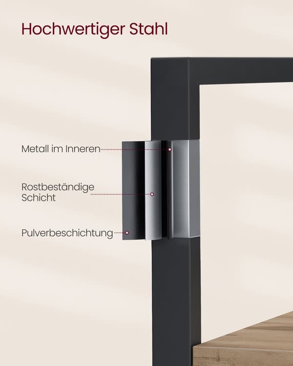 Stående hylla med 14 hyllplan i industriell design