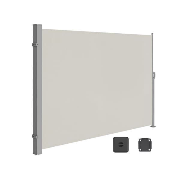 200 x 350 cm (H x L), sidomarkis för balkong och terrass, insynsskydd, solskydd, sidomarkis, Beige GSA205E02