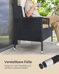 Miniatyrbillede 3 af 6: Altanmøbler af PE-polyrattan med bord