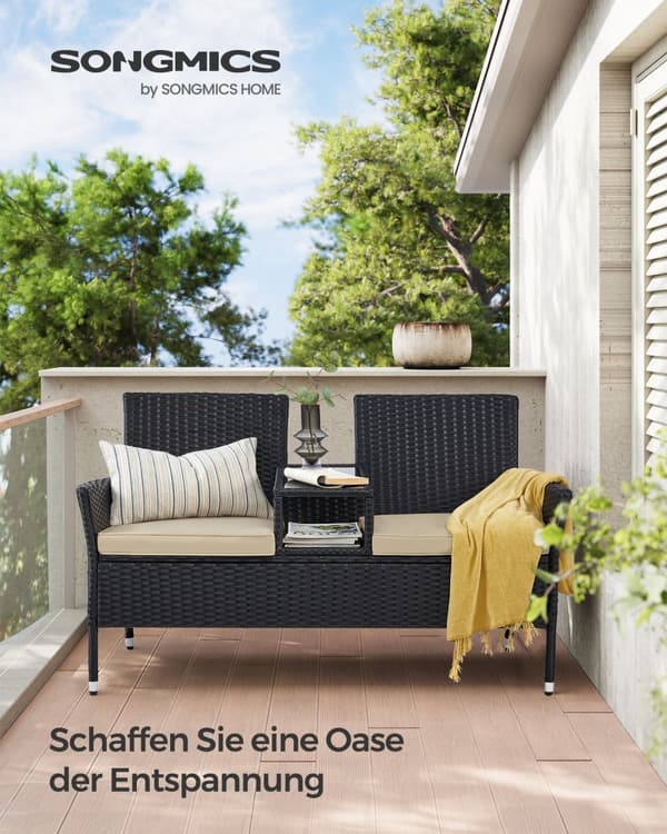 Altanmøbler af PE-polyrattan med bord
