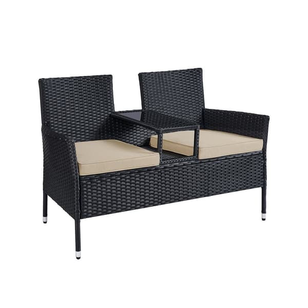 Balkongmöbler av PE-polyrattan med bord