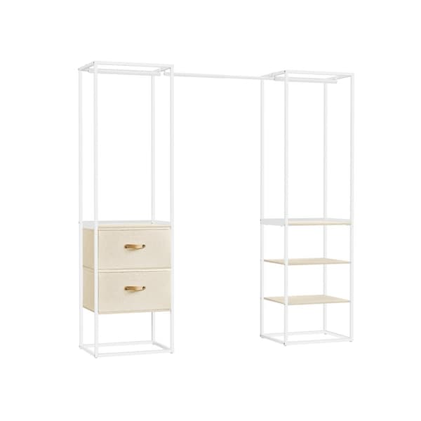 Vaateteline, jossa 2 laatikkoa luonnollinen beige