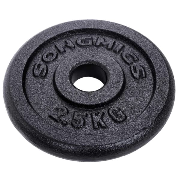 Sæt med 2 støbejernshåndvægte, 2 x 20 kg vægtskiver, justerbare til mænd og kvinder, stålgreb, fitnesstræning, vægtløftning, hjemmegym, sort SYL40T