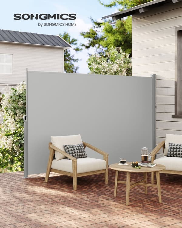 Sidomarkis, utdragbar, 200 x 400 cm, insynsskydd