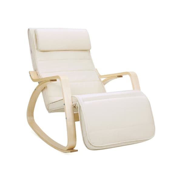Solseng Afslappende gyngestol med justerbar fodstøtte Maks. belastning: 150 kg Beige LYY10M