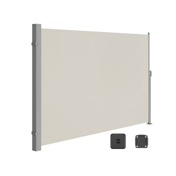180 x 350 cm (H x L), sidomarkis för balkong och terrass, insynsskydd, solskydd, sidomarkis, Taupe GSA185T02
