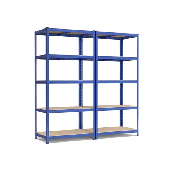 Set med 2 förvaringshyllor 200 cm höga blå