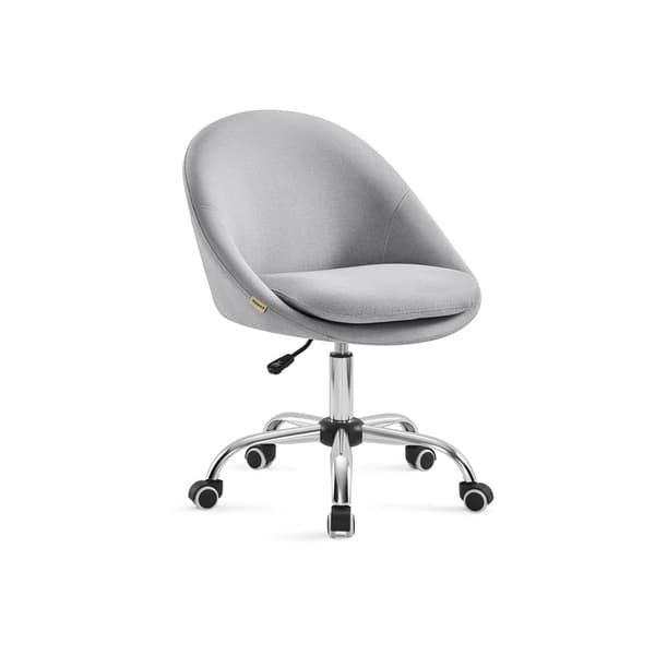 Homeoffice OBG020G01 Pyörivä tuoli, pöytätuoli, vaahtomuovipehmuste, korkeussäädettävä, työhuoneeseen, makuuhuoneeseen, harmaa