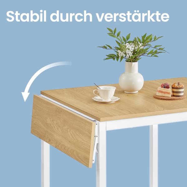 Spisebord, sammenklappeligt køkkenbord til 2-4 personer, til små rum