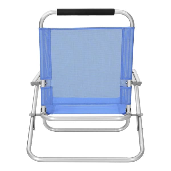Bärbara strandstolar, set om 2, med 4-positions lutande ryggstöd, hopfällbara strandstolar med armstöd, andningsbart och bekvämt tyg, utomhusstolar,