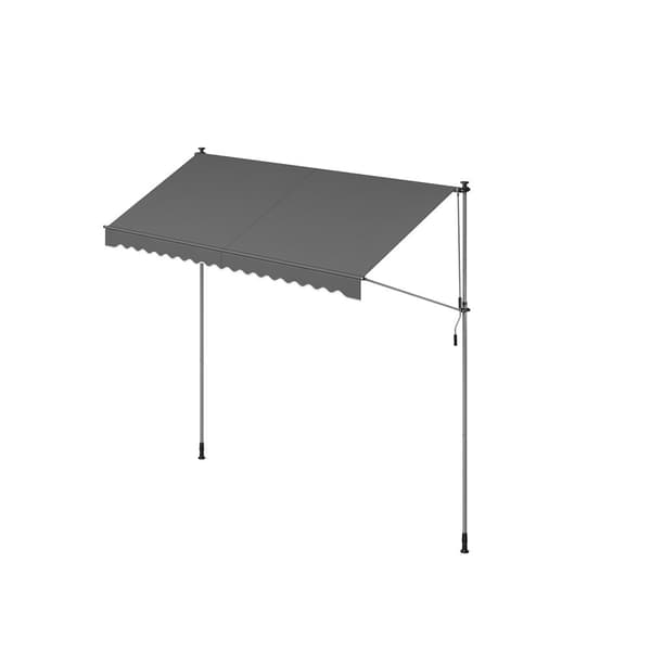 Klämbar markis med handvev 350 x 120 cm antracit