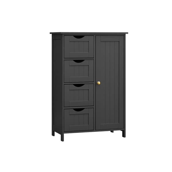 Badrumsskåp 4 lådor 30 x 55 x 82 cm färg svart
