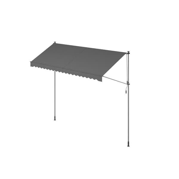 Klämbar markis för solskydd 400 x 120 cm antracit