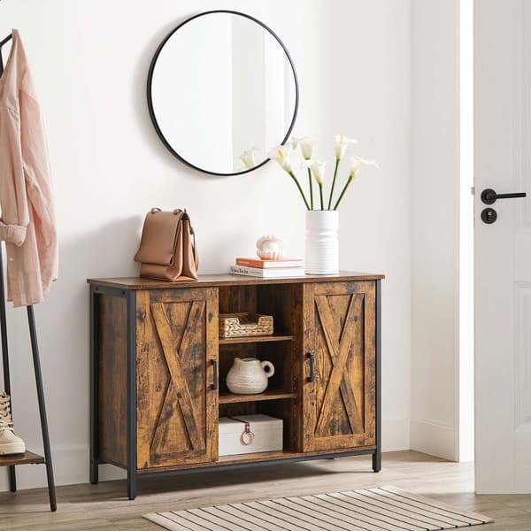 Skänk vintage brun-svart