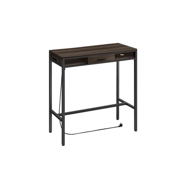 Barbord med ladestation og skuffe 40 x 99,8 x 104,6 cm