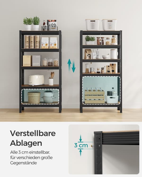 Sæt med 2 stående hylder, 150 cm høje
