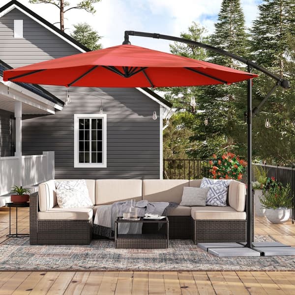 Parasoll Ø 300 cm med stativ UV-skydd upp till UPF 50+