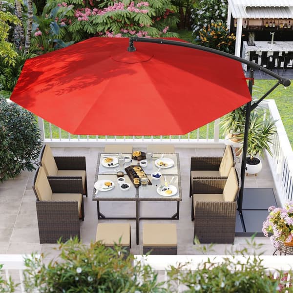 Parasoll Ø 300 cm med stativ UV-skydd upp till UPF 50+