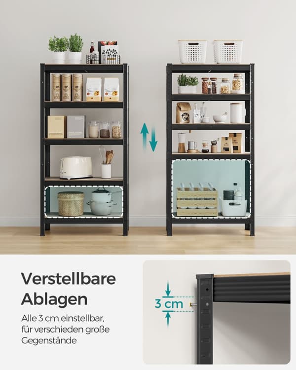 Set med 2 förvaringshyllor 150 cm höga