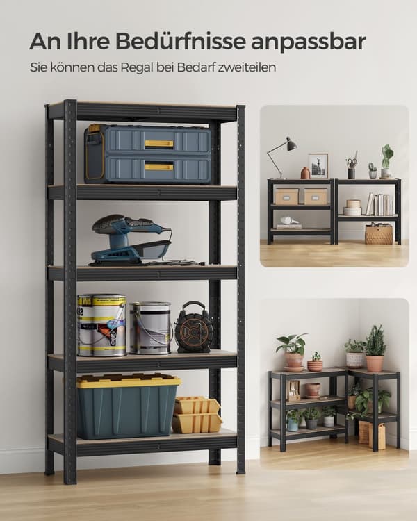 Set med 2 förvaringshyllor 150 cm höga