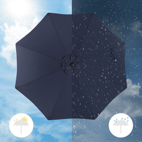 290 cm haveparasol, UPF 50+, solafskærmning, 30° hældning i 2 retninger, håndsving til åbning og lukning, til udendørs haver, pool, balkon, terrasse,