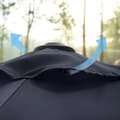 Miniatyrbillede 6 af 6: 290 cm haveparasol, UPF 50+, solafskærmning, 30° hældning i 2 retninger, håndsving til åbning og lukning, til udendørs haver, pool, balkon, terrasse,